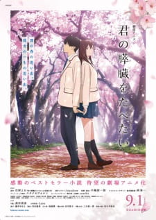 Kimi no Suizou wo Tabetai promotional cover artwork