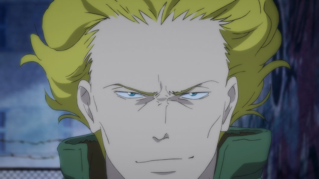 Ash Lynx looking forward in the official Banana Fish episode 1 promotional still