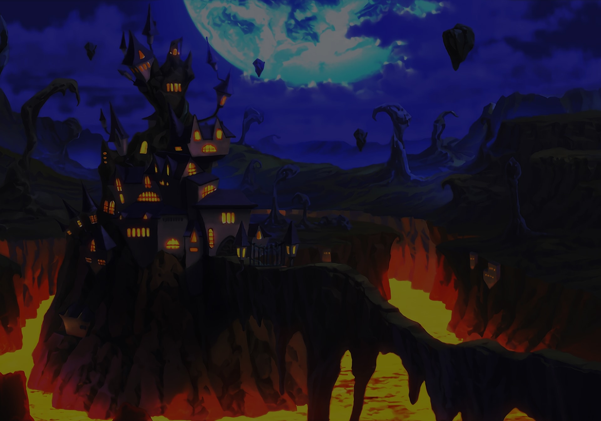 Disgaea 1 Complete Netherworld castle background scenery